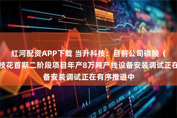 红河配资APP下载 当升科技：目前公司磷酸（锰）铁锂攀枝花首期二阶段项目年产8万吨产线设备安装调试正在有序推进中